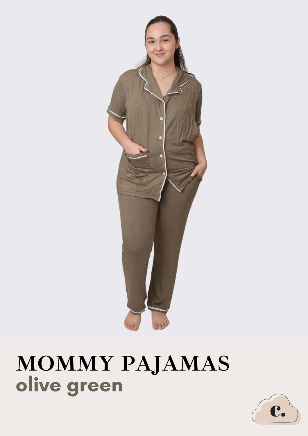 Mommy Pajamas - OLIVE GREEN