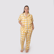 Load image into Gallery viewer, Mommy Pajamas - CHECKERED YELLOW
