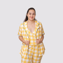 Load image into Gallery viewer, Mommy Pajamas - CHECKERED YELLOW
